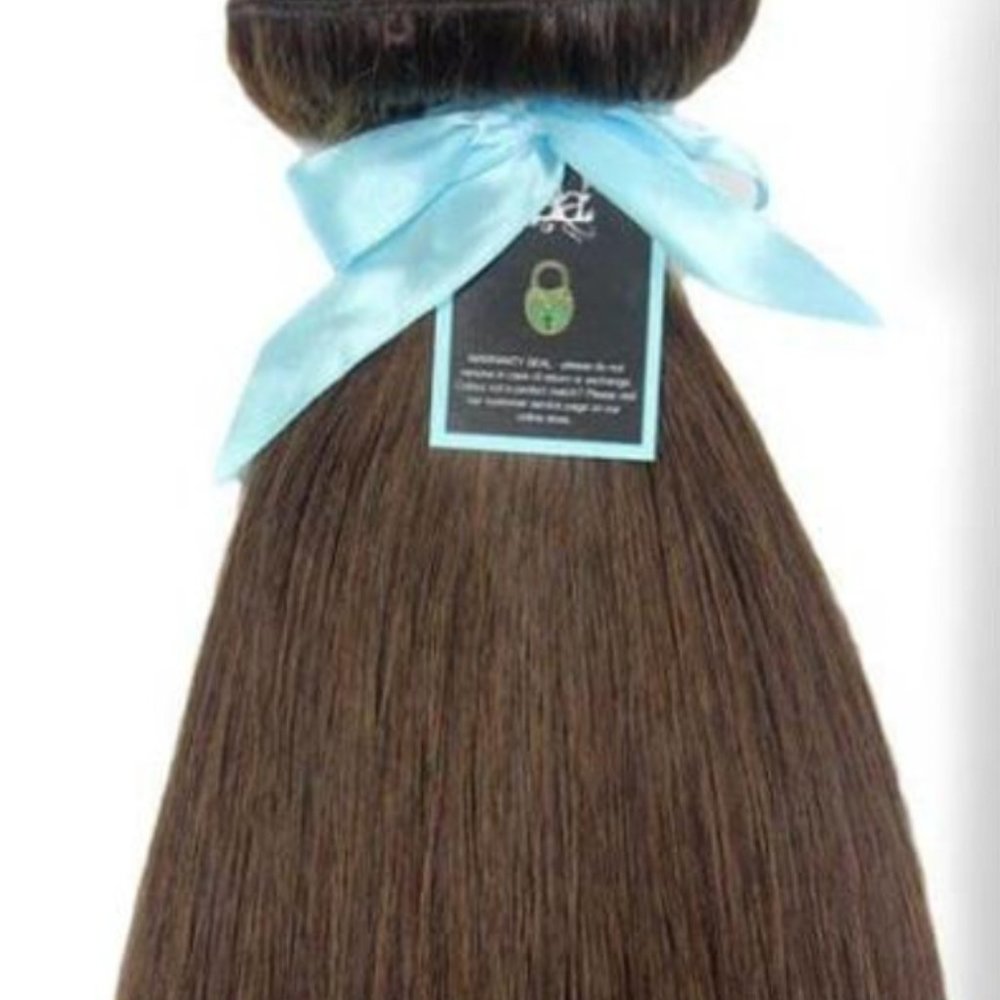 NEW IN BOX 9 Piece 16 Inch Zala Seamless Keratin Clip In Hair Extension. Mocha
